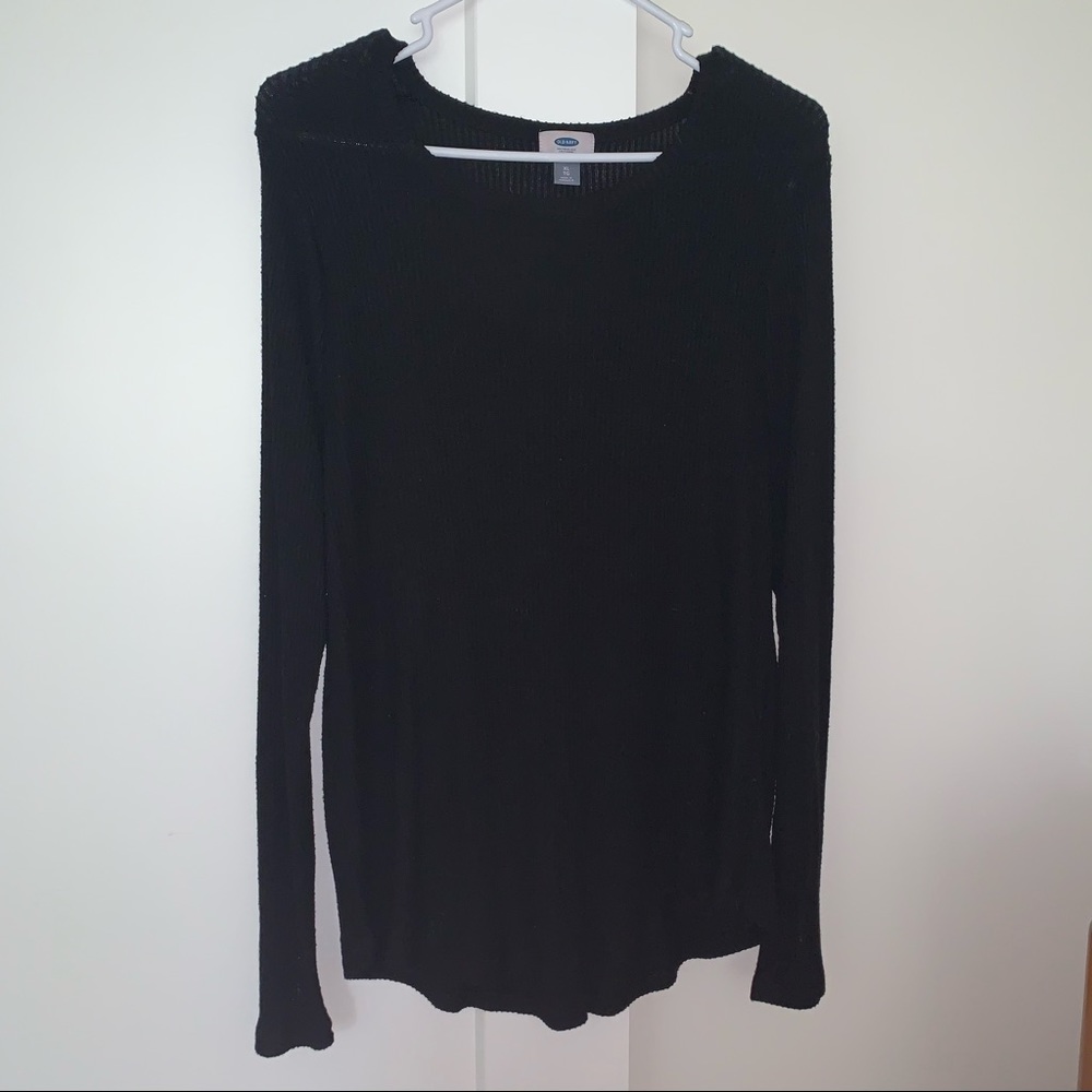 Black Old Navy Knit Long Sleeve Shirt